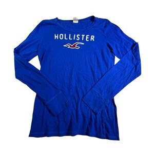 Hollister Top Long Sleeve‎ Large Blue Women's juniors
